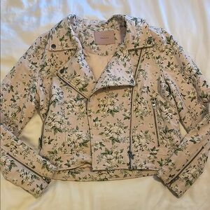 Blank NYC floral moto jacket